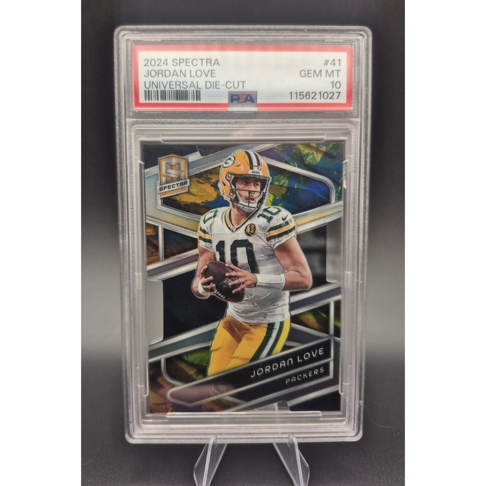 2024 Spectra Jordan Love #41 Universal Die-Cut /10 PSA 10 POP 1 Packers